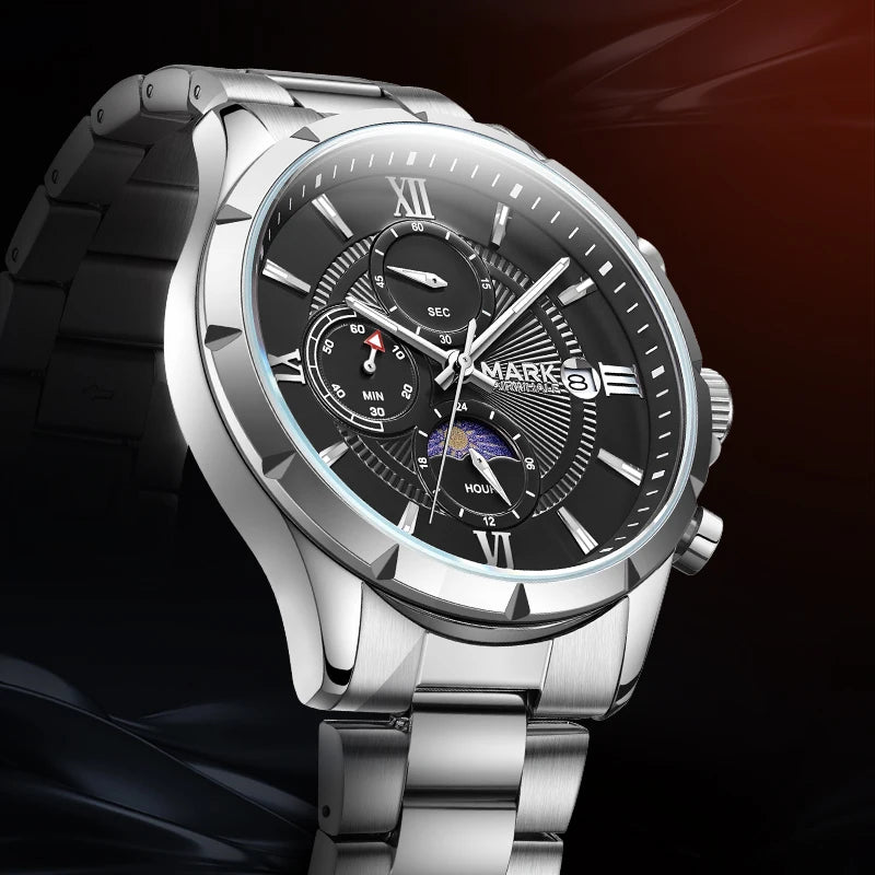 Mark Fairwhale Cross Border Light Luxury Business Mens Watch Chronograph Luminous Water Resistant Quartz Watch Wholesale-0
