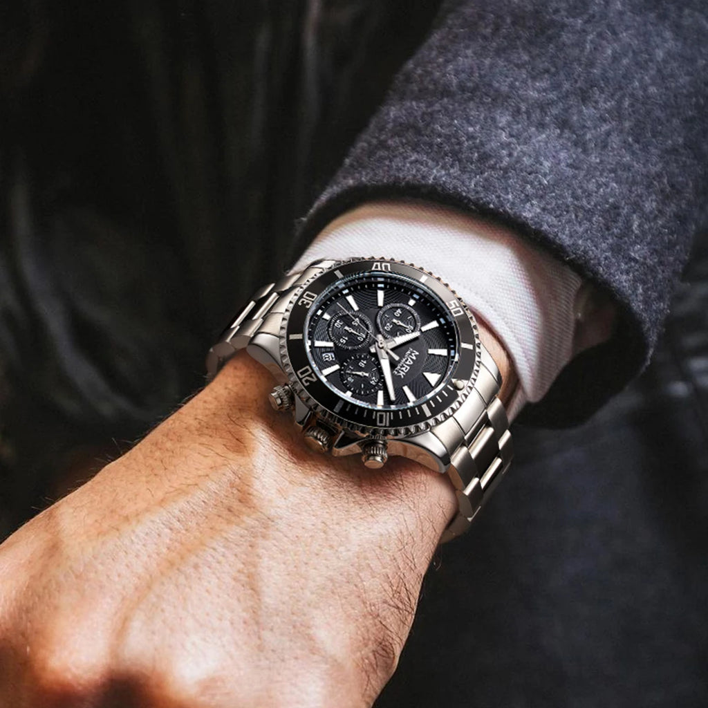 Mark Fairwhale New Arrived Hot Sale Stainless Steel Brand Sport Luxury Watch Men Quartz Wristwatch-4
