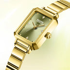 Mark Fairwhale Ladies Watch Elegant Square Luxury Quartz Watches Fashion Stainless Steel Watchband Women's Wristwatches-1