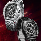Mark Fairwhale Luxury Quartz Men Fashion Stainless Steel Band Chronograph Watches for Men-0