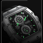 Mark Fairwhale 2025New Men's Quartz Watch Waterproof 3ATM Watch Calendar Tonneau Dial Scratch Resistant Glass Mirror Wrist Watch-1