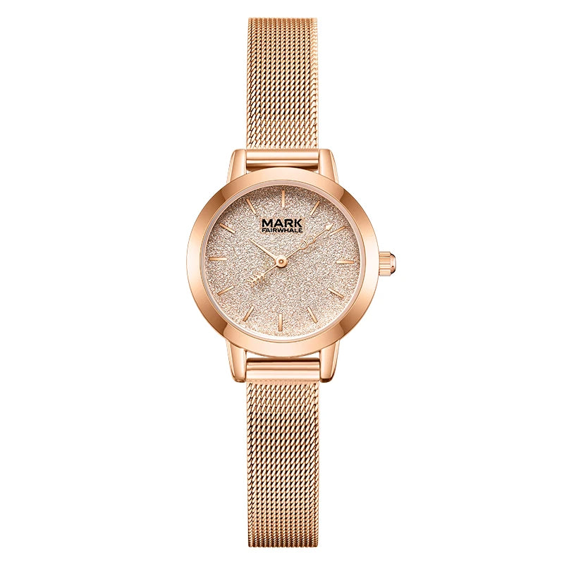 Mark Fairwhale Cross-Border Hot Selling Starry Sky Dial Quartz Watch Trendy Milanese MeshStrapLadies Watch Wholesale Bulk Supply-6