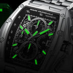 Mark Fairwhale Luxury Quartz Men Fashion Stainless Steel Band Chronograph Watches for Men-5