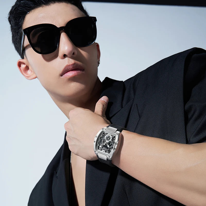 Top Brand Watch Men Luxury Multifunctional Luminous Waterproof Sports Chronograph Quartz Watches-4