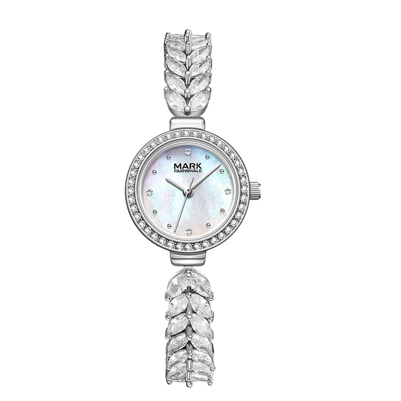 Mark Fairwhale Elegant Quartz Women's Watch Luxury Simple Design Diamond Scale Waterproof Hand Clock Fashionable Wristwatch-6