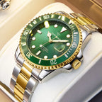 Mark Fairwhale Wrist Watch Fashion Calendar Stainless Green and Black Men Quartz Watch High Quality Classic Ultra Thin Watches-5