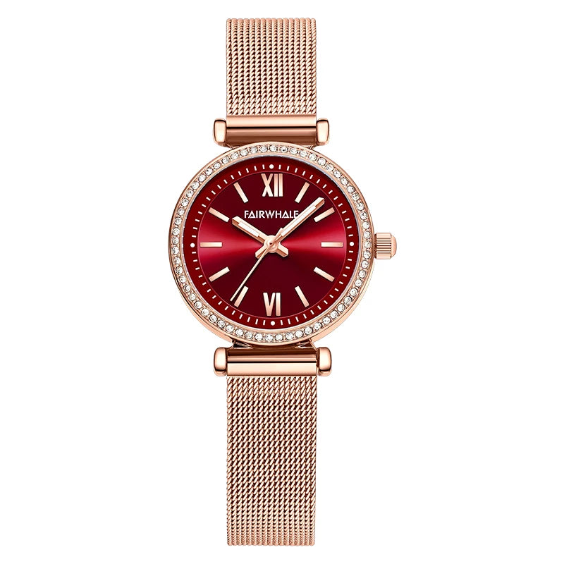 2023 Luxury Women Rose Gold Watch Fashion Ladies Quartz Diamond Wristwatch Elegant Female Watches Reloj Mujer-7