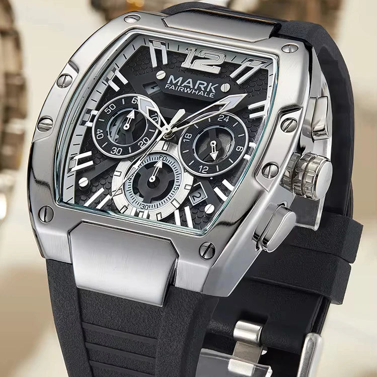 Top Brand Watch Men Luxury Multifunctional Luminous Waterproof Sports Chronograph Quartz Watches-0