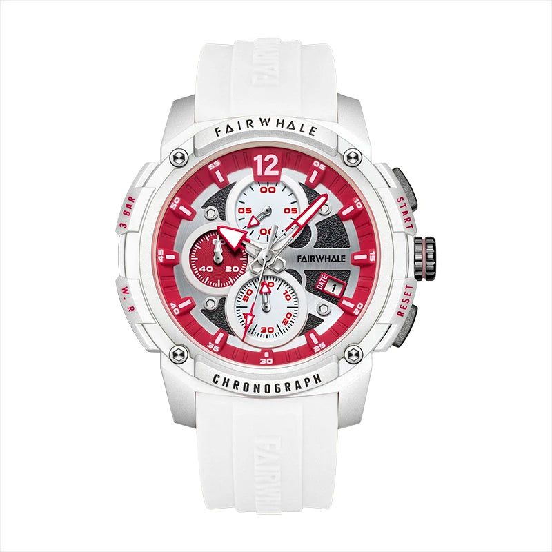 Mark Fairwhale Mens Luxury  Sport Chronograph Fashion Watch Shock Resin Case Strap Quartz Watches-7