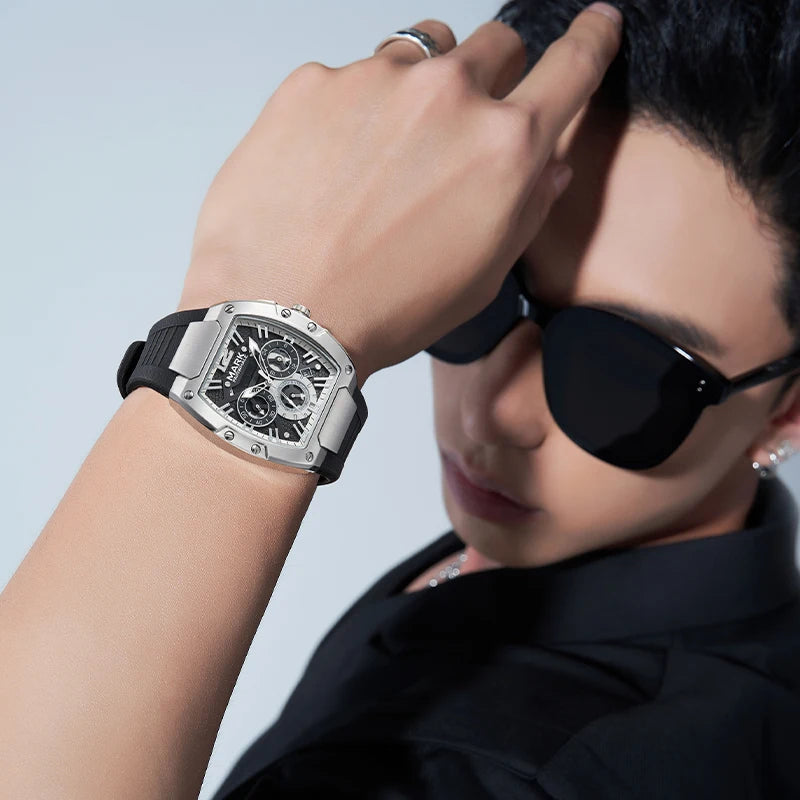 Top Brand Watch Men Luxury Multifunctional Luminous Waterproof Sports Chronograph Quartz Watches-5