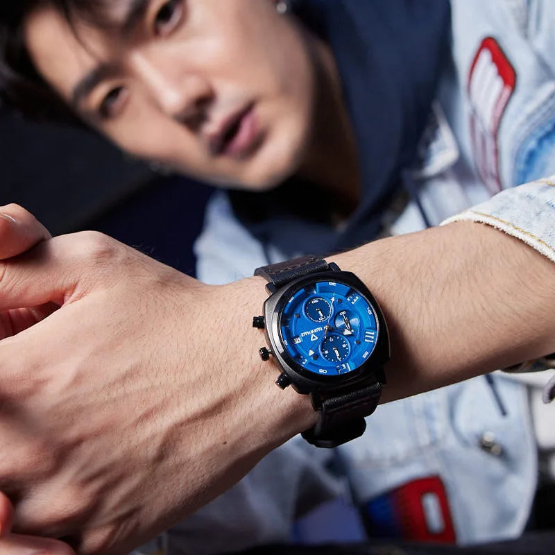 Fashion Business Men WristWatch Fairwhale Brand 5510 Stainless Steel Strap Quartz Waterproof Leather Watch for Men-4