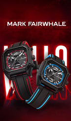 Fairwhale  New Watches Men Chronograph Sport Watches High Quality Silicone Strap Quartz Wristwatch-3