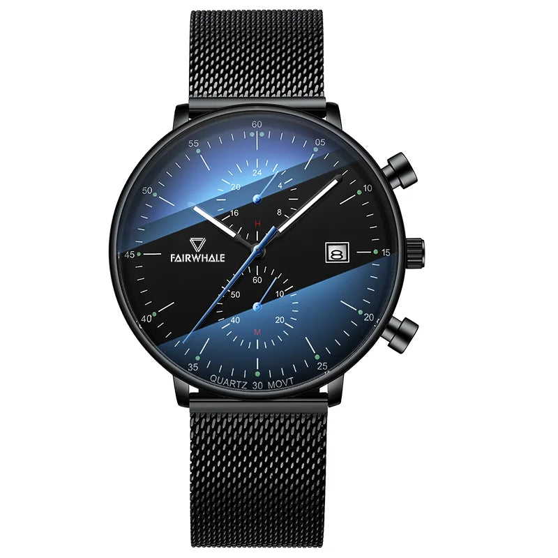Mark Fairwhale Men's Quartz Watches Wholesale Luxury Waterproo Date Luminous Watch Sports Wristwatch-10