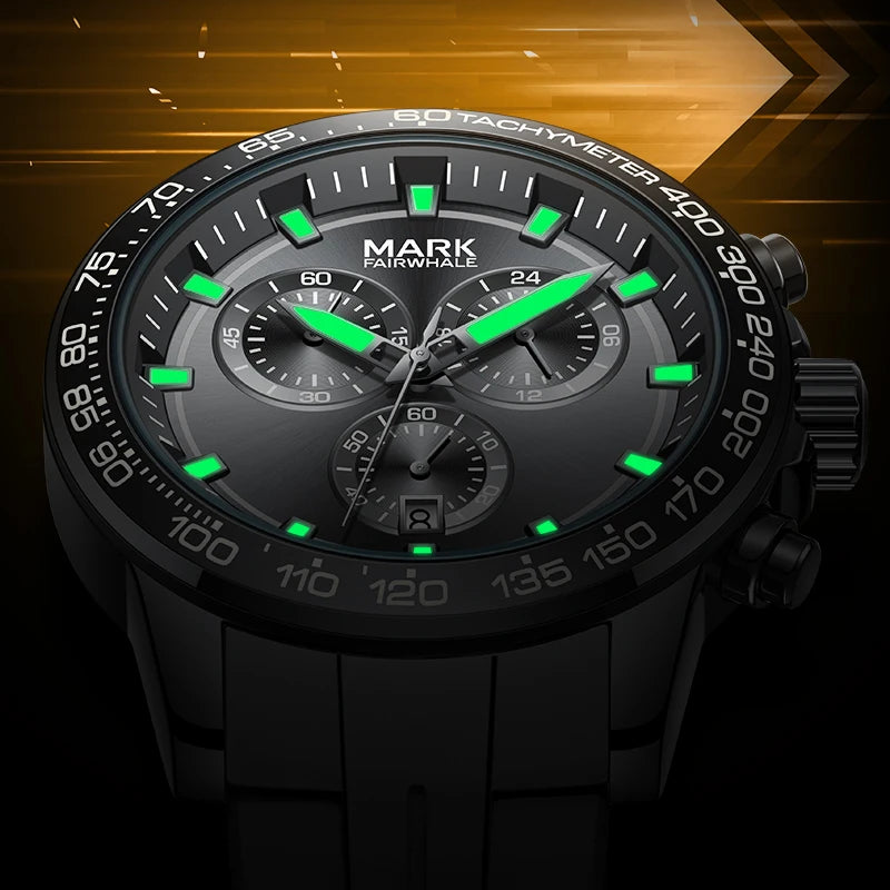 Mark Fairwhale Brand Fashion Alloy Case Night Light Quartz Wristwatches Waterproof Business Sports Watch for Men-4