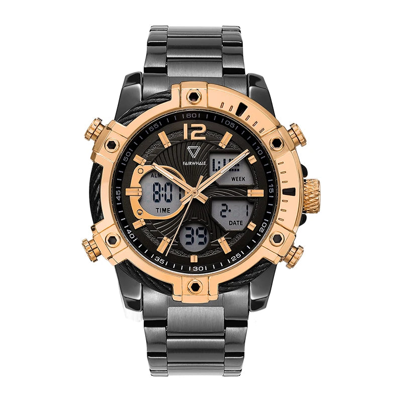 Watch Manufacturer Factory Wrist Watch Men Analog Quartz Wristwatch Luxury Stainless Steel Case Watches-7