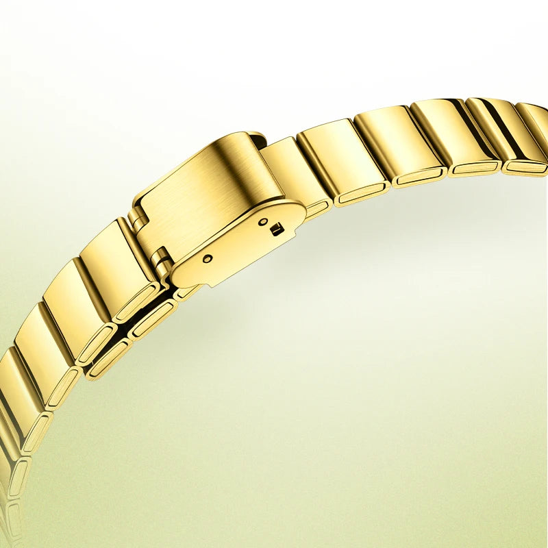 Mark Fairwhale Ladies Watch Elegant Square Luxury Quartz Watches Fashion Stainless Steel Watchband Women's Wristwatches-4
