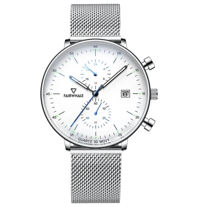 Mark Fairwhale Men's Quartz Watches Wholesale Luxury Waterproo Date Luminous Watch Sports Wristwatch-11