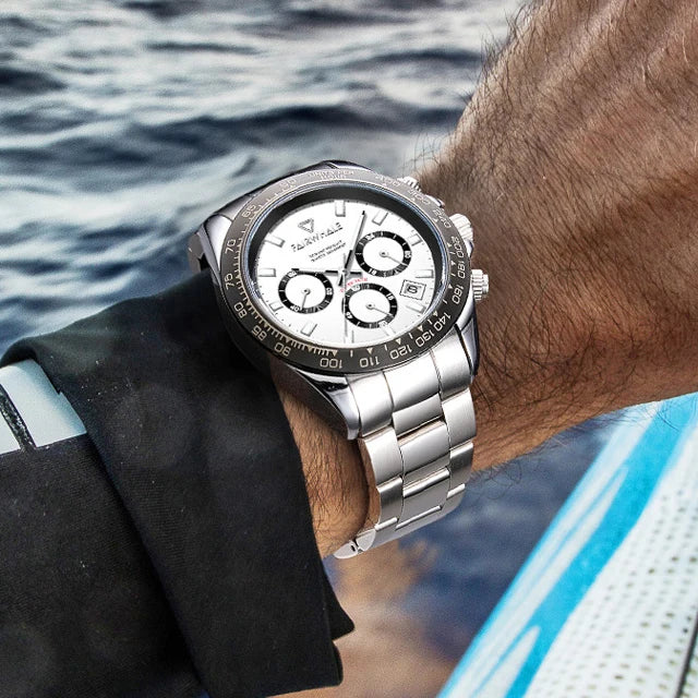 Stainless Steel  Case Luxury Fashion Quartz Wristwatches Custom Logo Men Watches-4