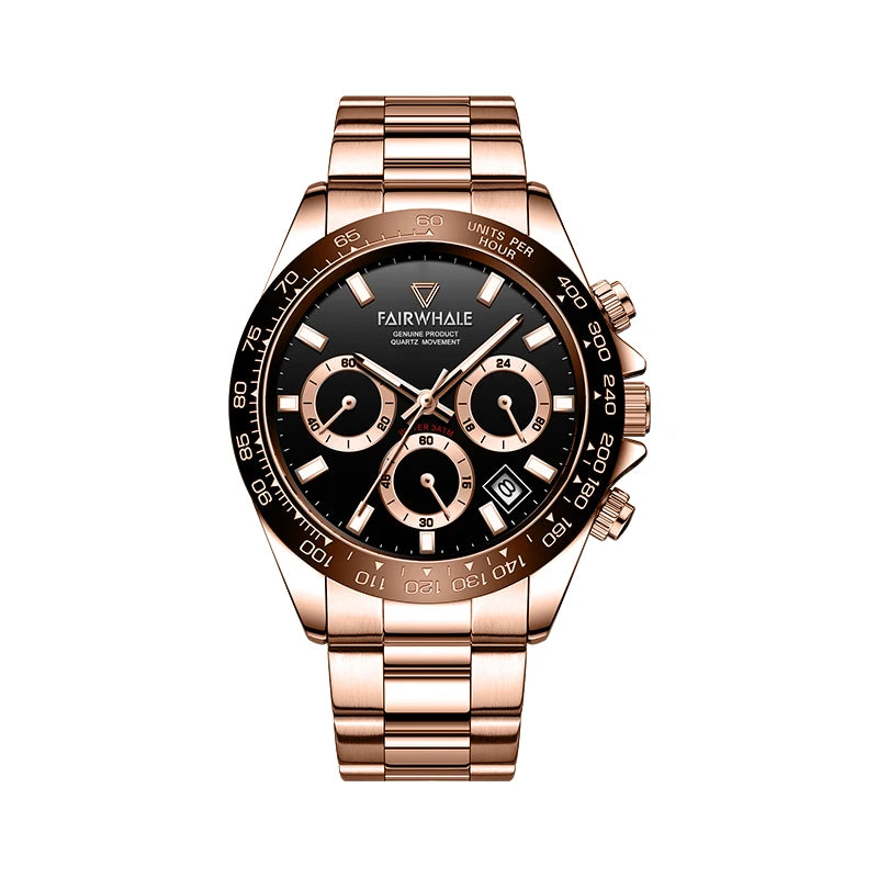 Stainless Steel  Case Luxury Fashion Quartz Wristwatches Custom Logo Men Watches-3