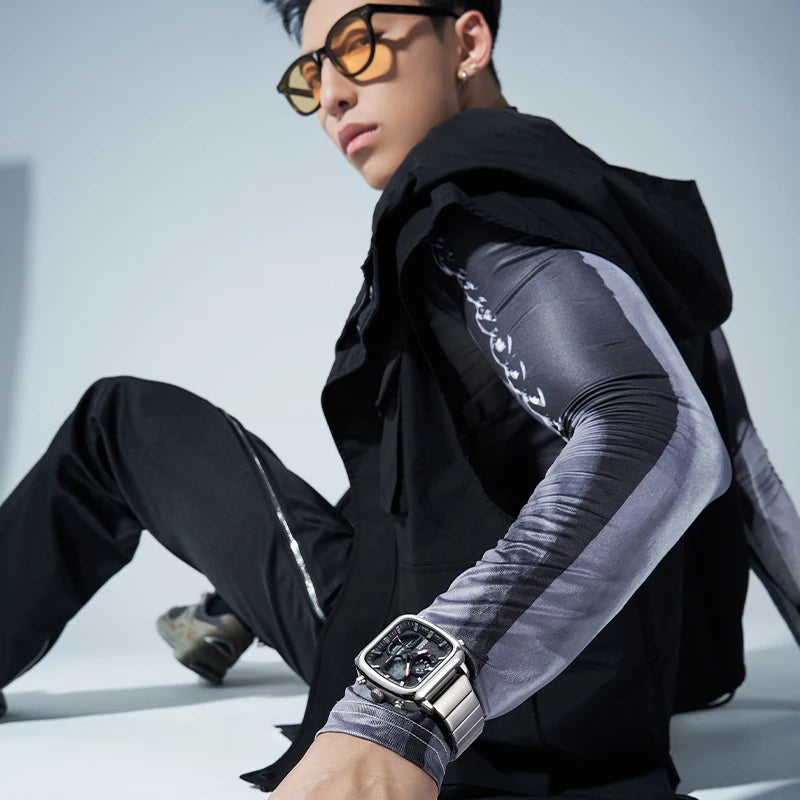 New Digital Watch 30m Waterproof Wristwatch Quartz Clock Sport Watch Male Big Watches Luminous-4