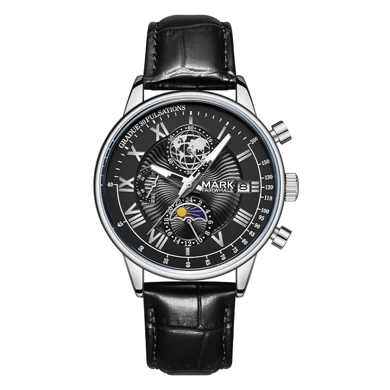 Mark Fairwhale New Cross Border Light Luxury Retro Business Mens Watch Chronograph Luminous Waterproof Quartz Watch Wholesale-8
