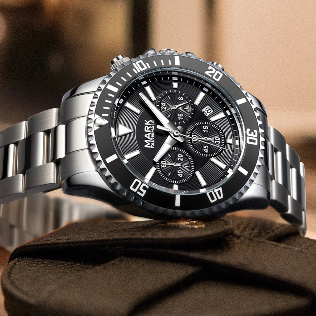 Mark Fairwhale New Arrived Hot Sale Stainless Steel Brand Sport Luxury Watch Men Quartz Wristwatch-1
