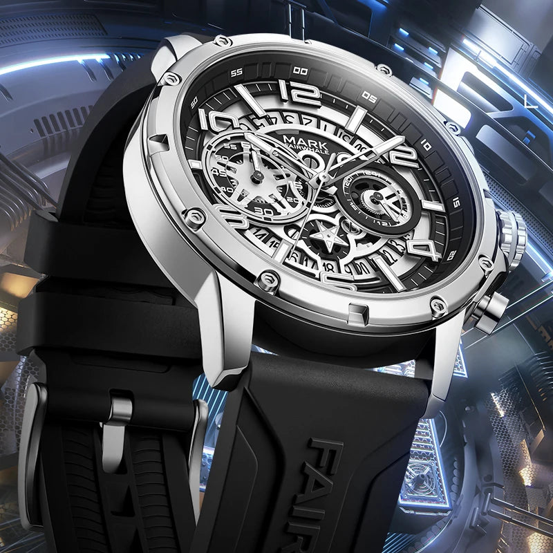 Mark Fairwhale New Arrival Fashion Trendy Sporty Mens Multifunctional Luminous Water Resistant Quartz Watch Wholesale-0