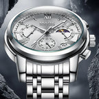 Mark Fairwhale 2025 New Mens Watch Sun Moon Star Dial Modern Stylish Luminous Water Resistant Quartz Watch Wholesale-0