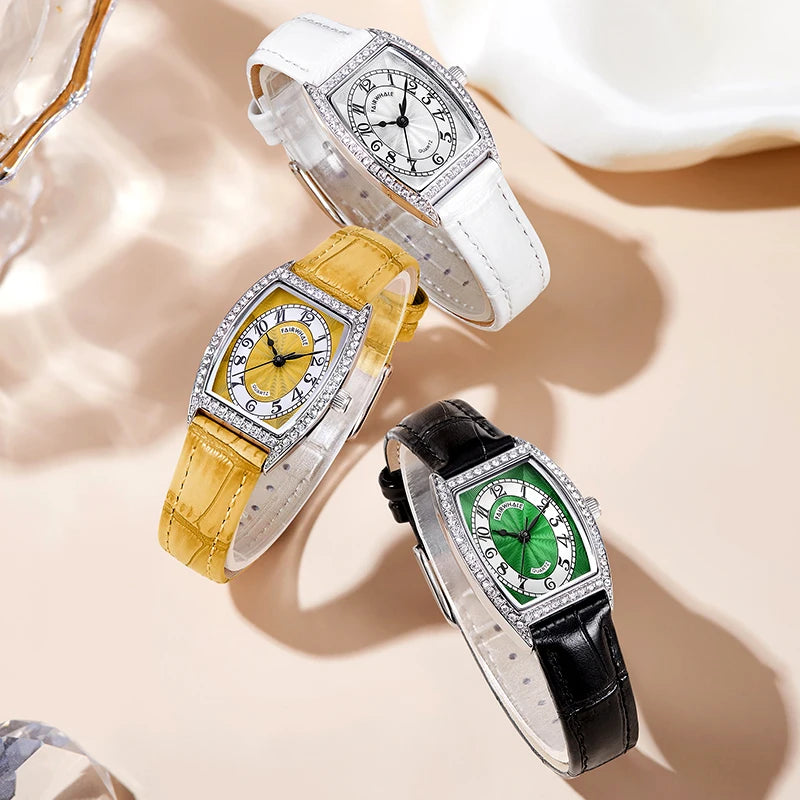 Custom Logo Men Women Wrist Digital Quartz Watches Yellow Black White Leather Band Waterproof  Watches Sport Quartz Wristwatch-0
