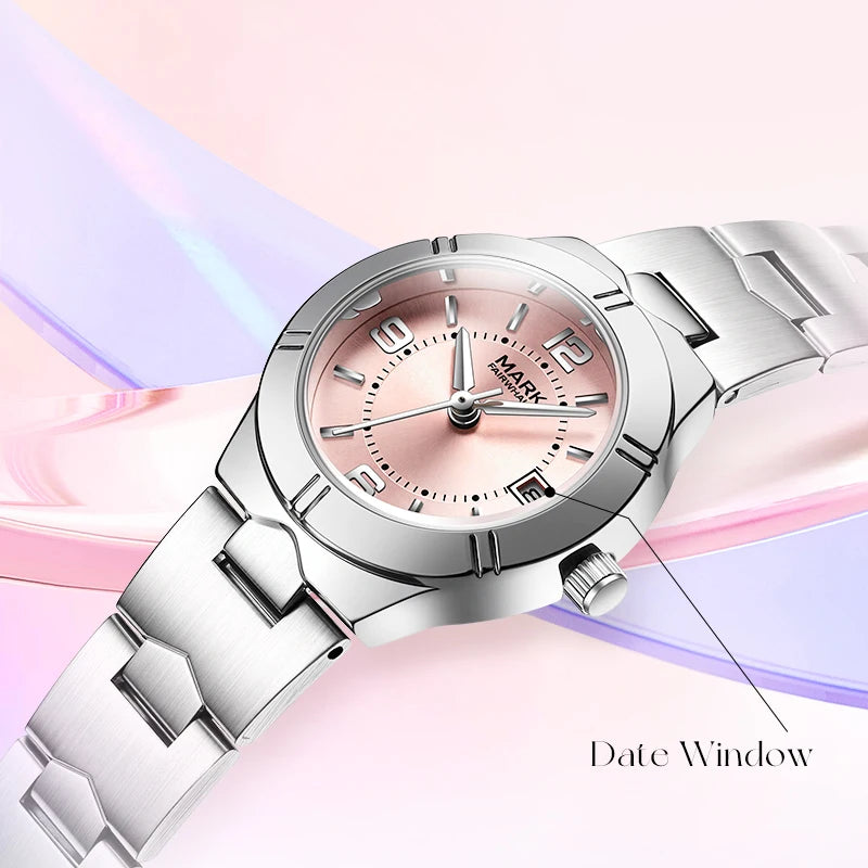 Mark Fairwhale New Cross Border Light Luxury Exquisite Women's Watch Stylish Waterproof Stainless Steel Strap Quartz Watch-1