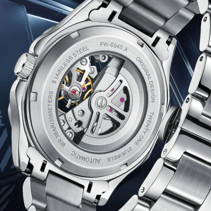 Mark Fairwhale Men's Watches Fashion Trend Automatic Mechanical  Movement Wristwatch  Luminous Watches for Men-2