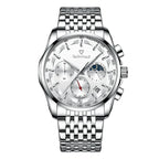 High Quality Fashion Watch Three Eyes Timing Multi-function Quartz Watches for Men Waterproof 3 ATM Moonphase WristWatch-3