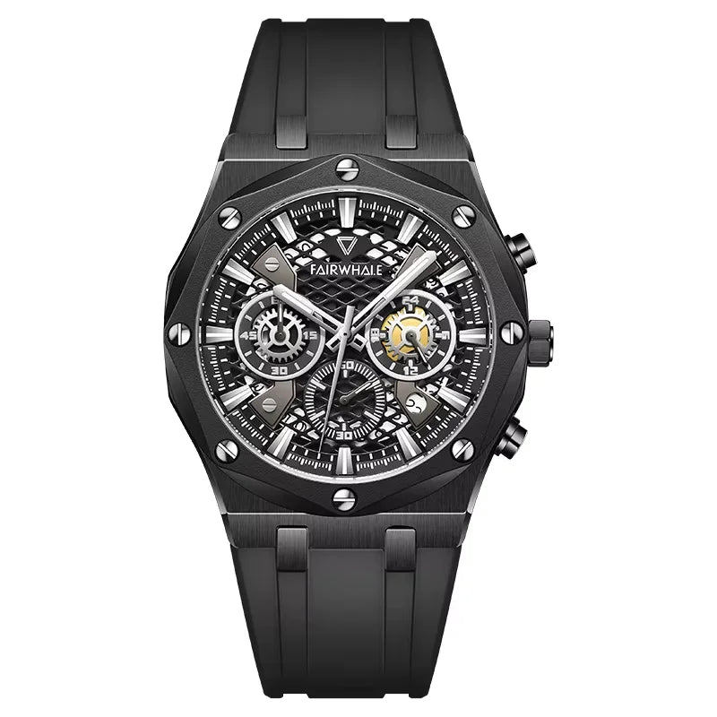 Fairwhale Fashion Men Wrist Watch New Arrival Three Eyes Chronograph Quartz Watches-8