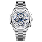 Mark Fairwhale Classic Brand Luxury Stainless Steel Strap Watch Multifunctional Quartz Watch Men Waterproof Chronograph Watch-6