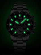 Fairwhale High Quality Waterproof Custom Logo Butterfly Double Button Watch for Men Business Stainless Steel Strap Watches-2