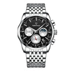 High Quality Fashion Watch Three Eyes Timing Multi-function Quartz Watches for Men Waterproof 3 ATM Moonphase WristWatch-6
