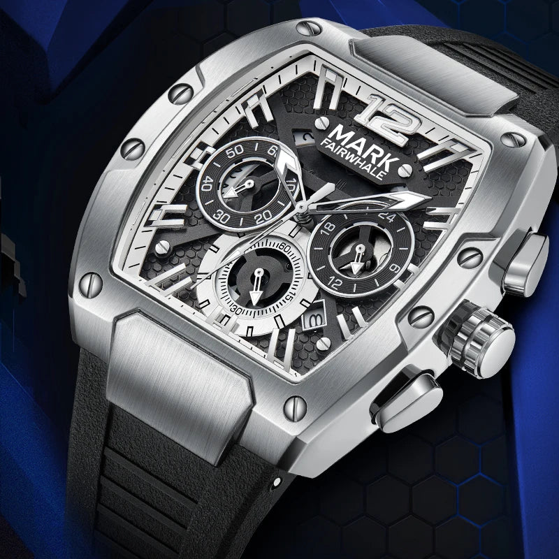 Top Brand Watch Men Luxury Multifunctional Luminous Waterproof Sports Chronograph Quartz Watches-2