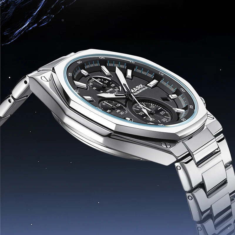 Mark Fairwhale New Cross Border Stylish Trendy Mens Watch Multi Function Chronograph Luminous Water Resistant Quartz Watch-1
