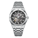 Mark Fairwhale 2024 New Men's Business Fashion Watch Hollow Waterproof Luminous Automatic Mechanical Watch-6