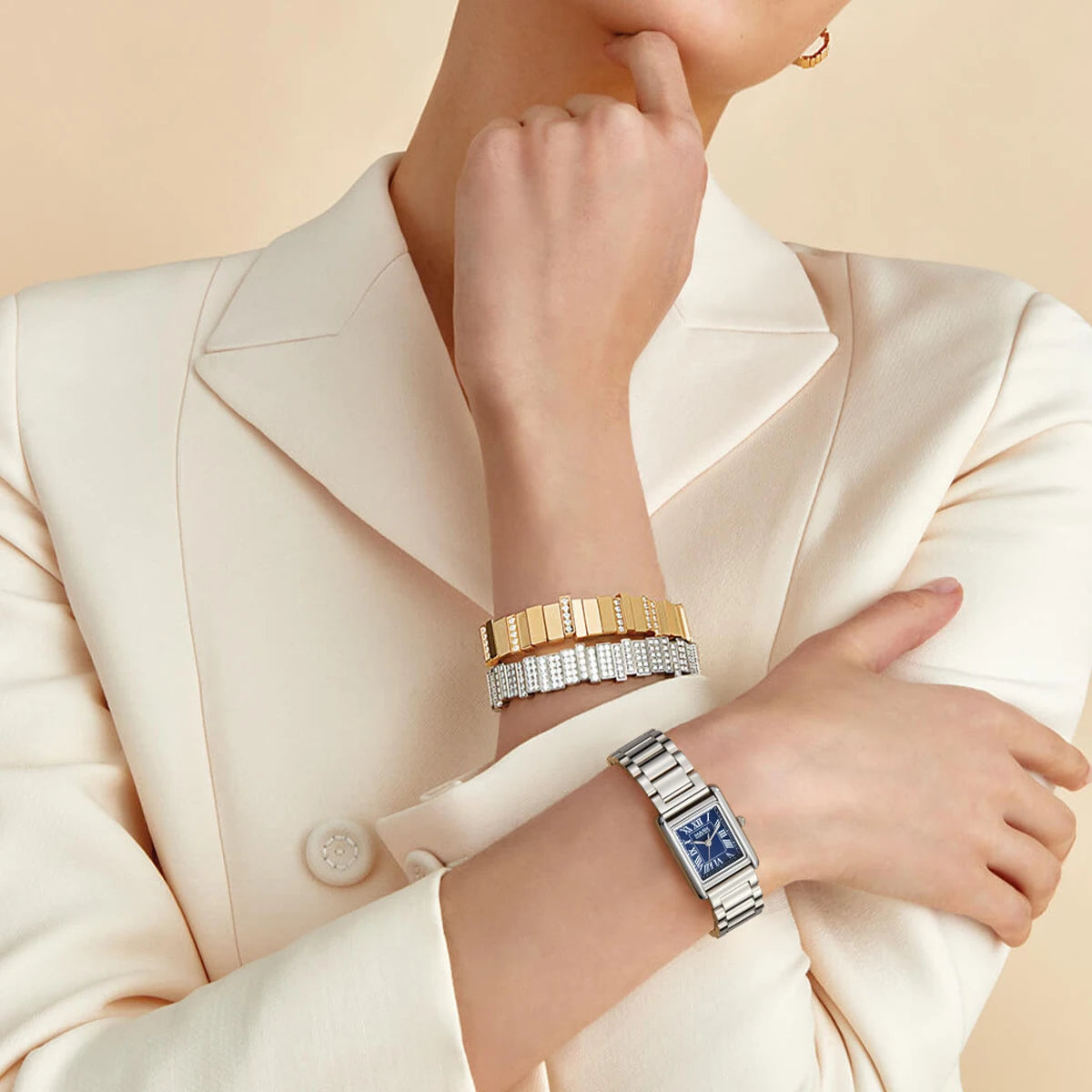 Mark Fairwhale Women Watch Luxury Wristwatch Elegant Female Gift Ladies Square Case Dial Minimalism Women Quartz Watches-4