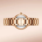Mark Fairwhale Round Alloy Case Quartz Women's Watch Hot Sale Fashionable Wrist Bracelet for Lady Diamond Dial Luxury Wristwatch-2
