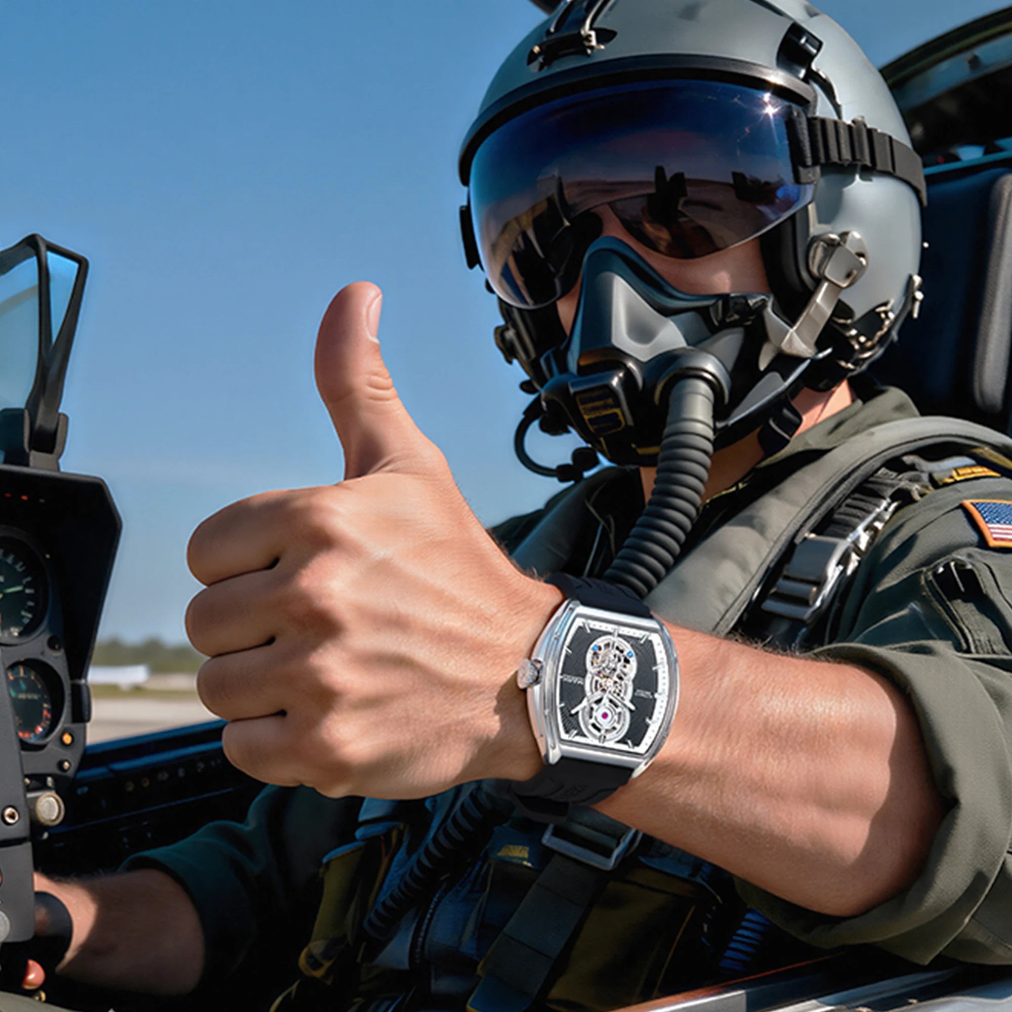 Mark Fairwhale Hot SalesWatch Men Luxury Multifunctional Luminous Waterproof Sports Chronograph Silicone Strap Quartz Watches-5