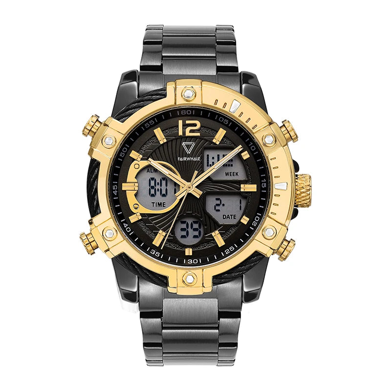 Watch Manufacturer Factory Wrist Watch Men Analog Quartz Wristwatch Luxury Stainless Steel Case Watches-11
