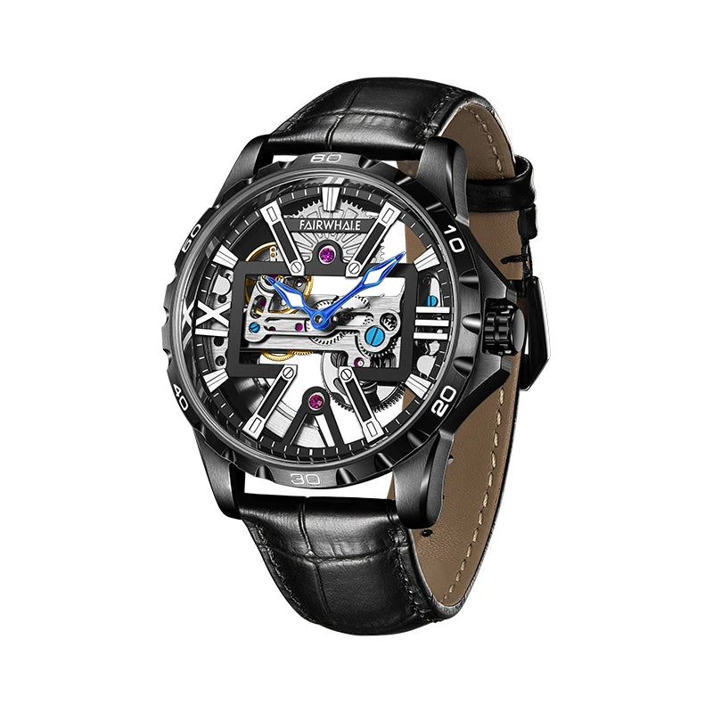 Top Branded Luxury Men Mechanical Wrist Watch Chronograph Rubber Strap 316L Stainless Steel Waterproof Automatic Watches-1