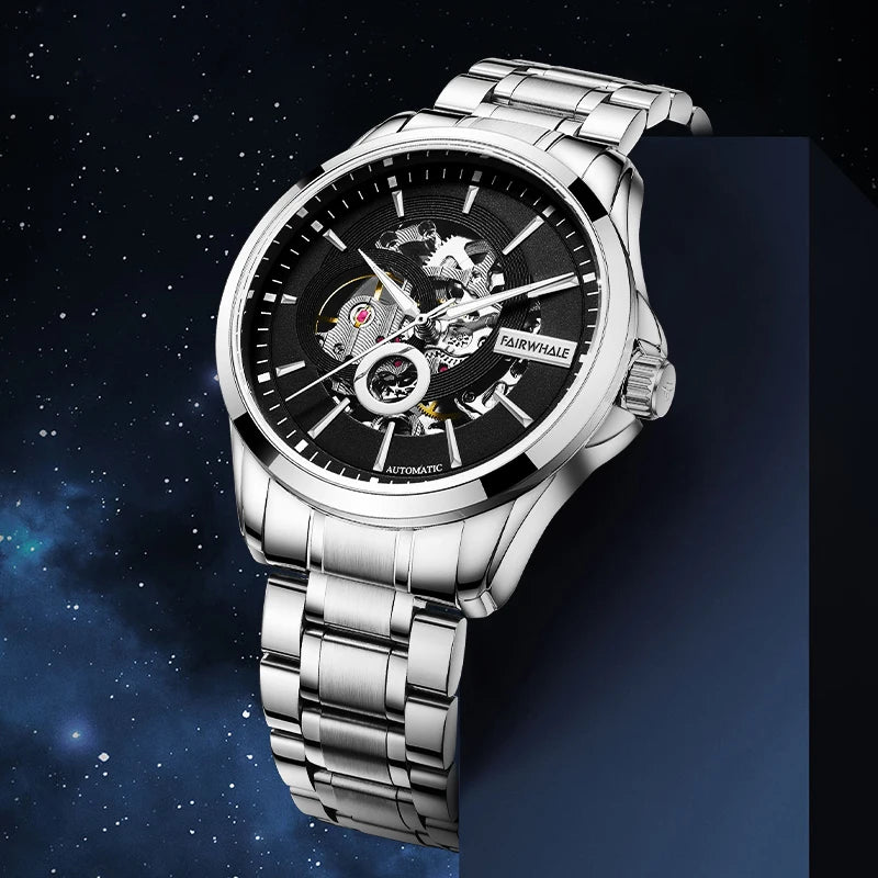 Custom logo Fashion Waterproof Men's Luxury Special Dial Automatic Mechanical Watch 316L Men's Mechanical Watch-0