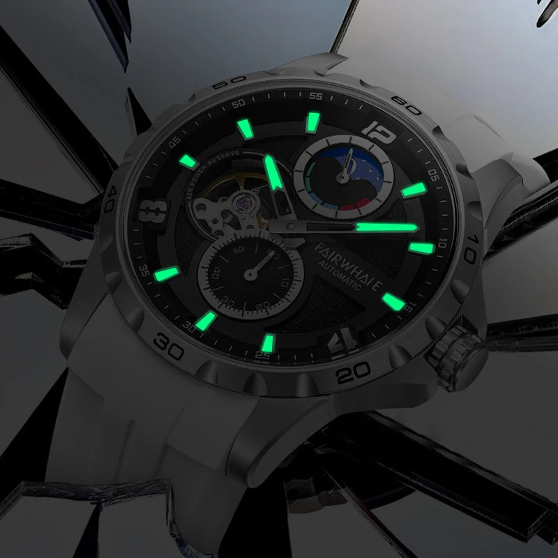 OEM ODM Men Watch Sapphire Stainless Steel Case Luminous Hand 40mm Automatic Mechanical Watch-2