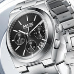 Mark Fairwhale Luxury Design Stainless Steel Band High Quality Men Chronograph Quartz Watch-2
