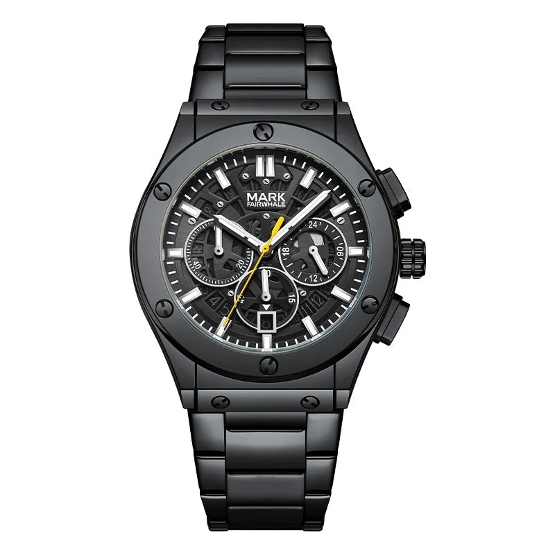 Mark Fairwhale Hot Selling Luxury Men's Quartz Wrist Watch Six-Pin Chronograph Watch Night Light Pointer Fashion Quartz Watch-7