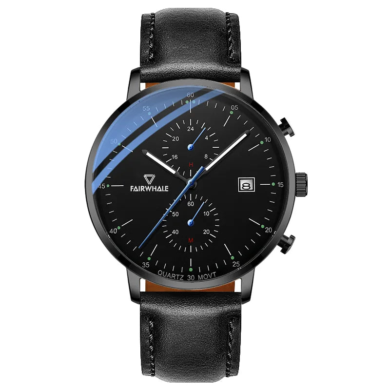 Mark Fairwhale Men's Quartz Watches Wholesale Luxury Waterproo Date Luminous Watch Sports Wristwatch-7