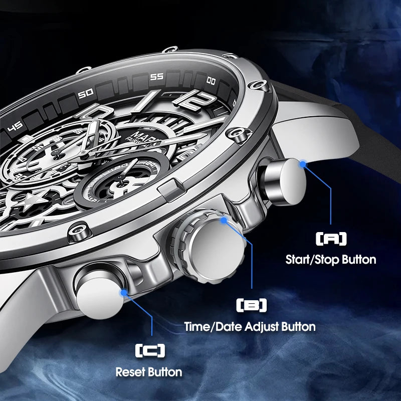 Mark Fairwhale New Arrival Fashion Trendy Sporty Mens Multifunctional Luminous Water Resistant Quartz Watch Wholesale-2
